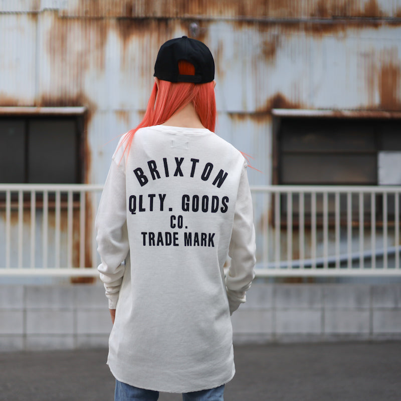 BRIXTON / WOODBURN THERMAL L/S TEE (OFF WHITE)