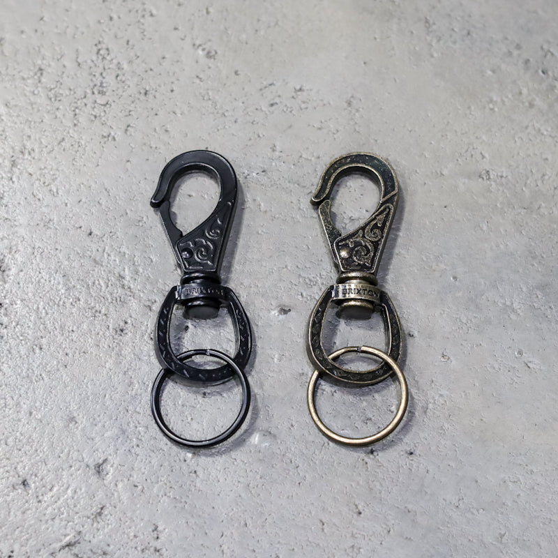 BRIXTON / SCROLL KEYCHAIN (MATTE BLACK)