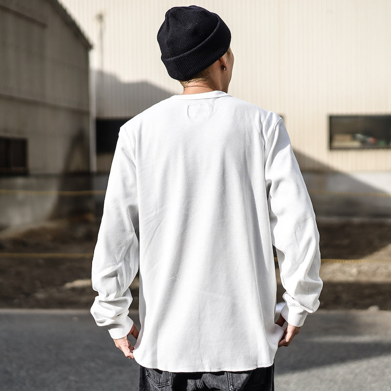 INDEPENDENT / BAR LOGO L/S THERMAL TEE (OFF WHITE)