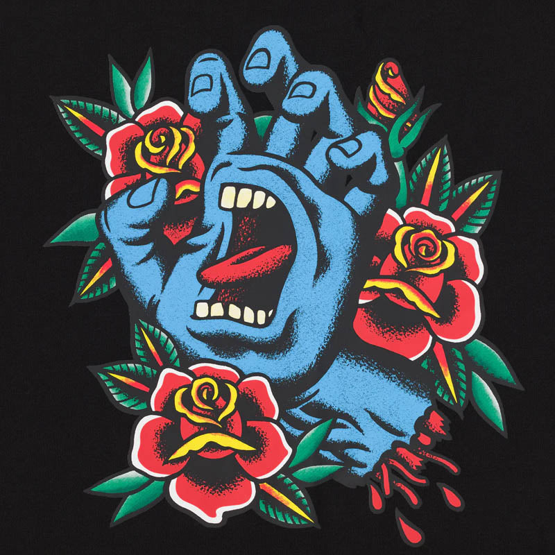 SANTA CRUZ / SCREAMING FLASH CREWNECK SWEAT (BLACK)