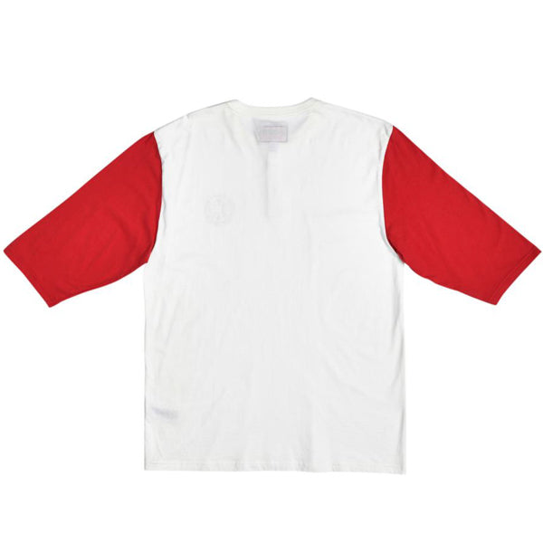 INDEPENDENT / O.G.B.C. 3/4 SLEEVE HENLEY TEE (OFF WHITE/RED)