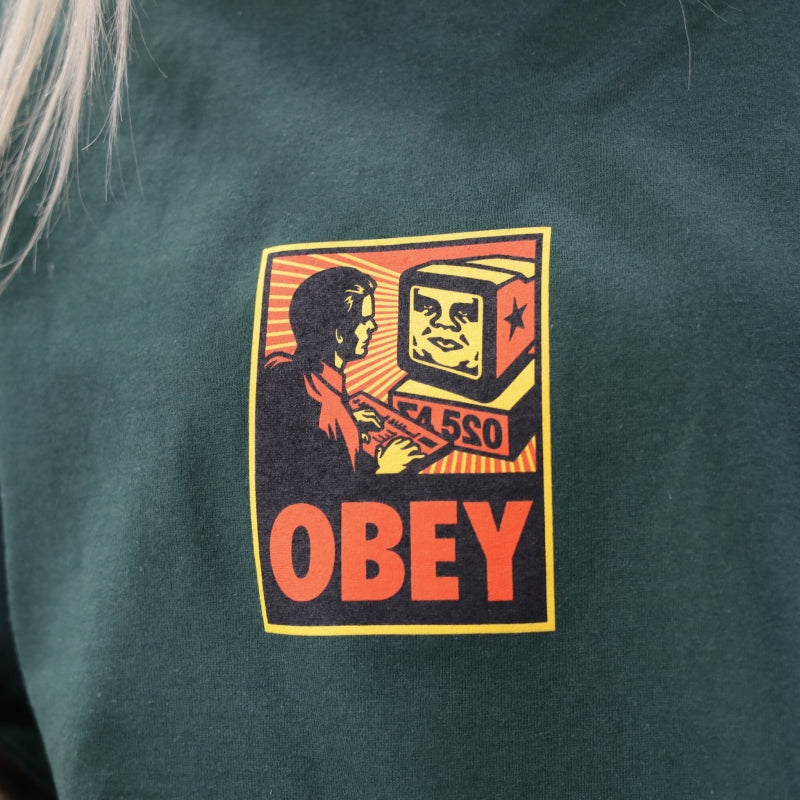 OBEY / OBEY COMPUTER CLASSIC TEE (FOREST GREEN)
