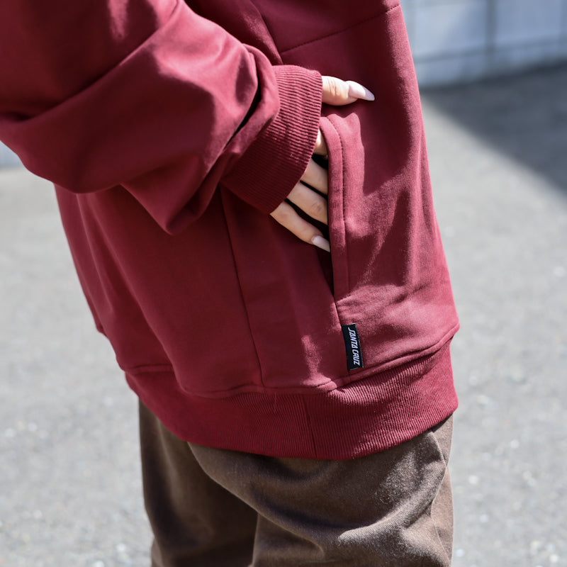 SANTA CRUZ / SCREAMING FLASH CREWNECK SWEAT (MAROON)