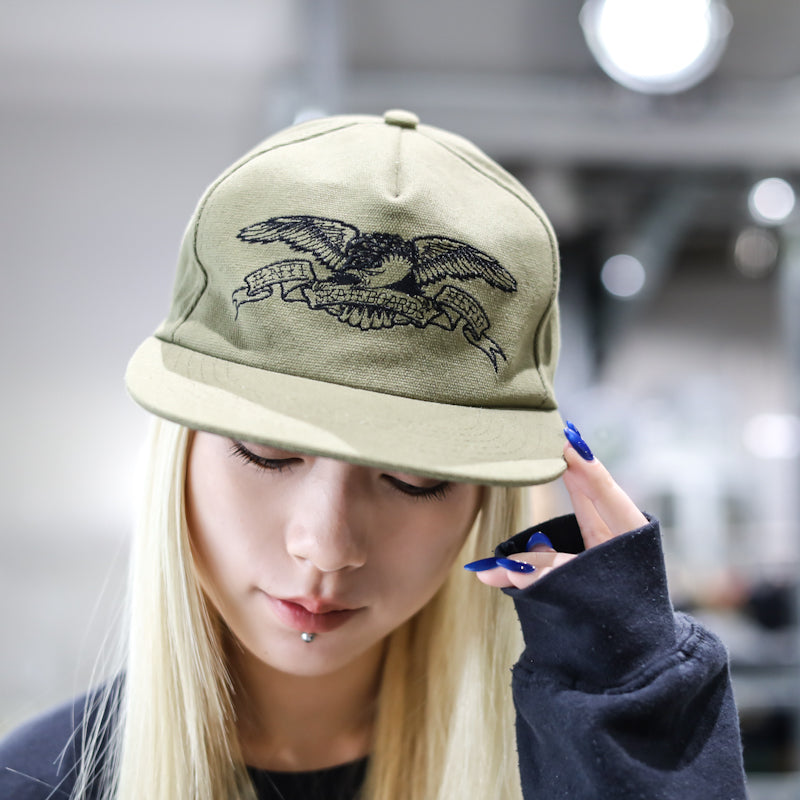 ANTIHERO / BASIC EAGLE SNAPBACK CAP (OLIVE/BLACK)