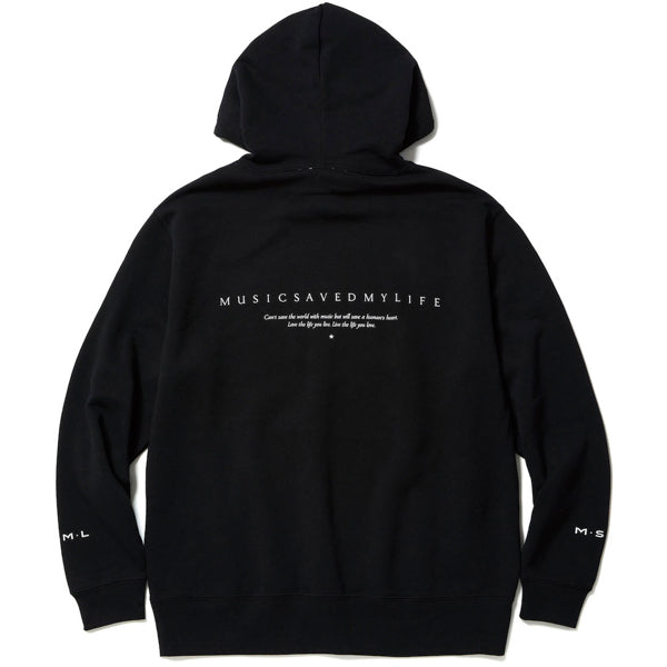 MSML / FRONT CURSIVE HOODIE (BLACK)