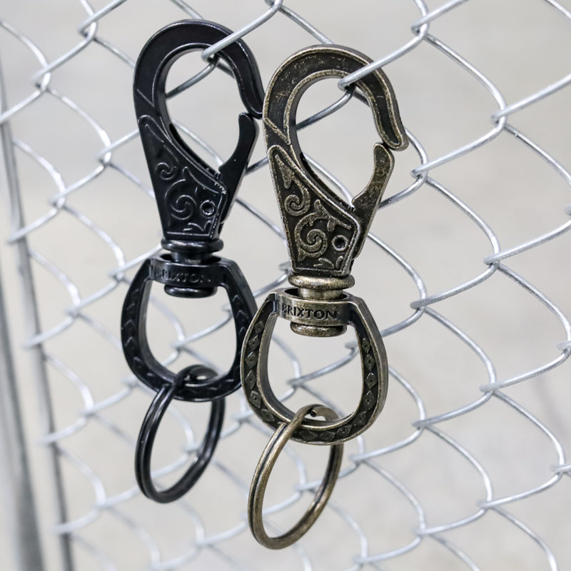 BRIXTON / SCROLL KEYCHAIN (MATTE BLACK)