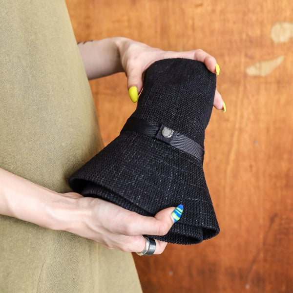 BRIXTON / MESSER KNIT PACKABLE FEDORA (BLACK/BLACK)