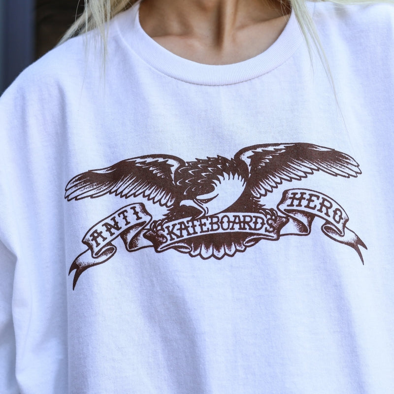 ANTIHERO / BASIC EAGLE TEE (WHITE/BROWN)