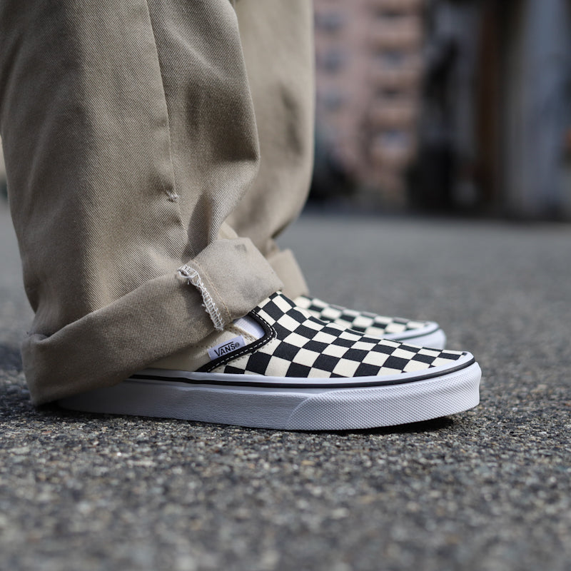 VANS / CLASSIC SLIP-ON (BLK&WHT CHECKERBOARD/WHT)