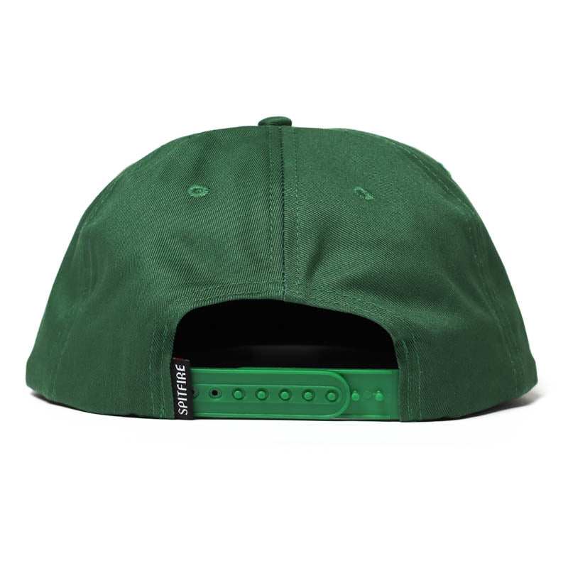 SPITFIRE / HELL HOUNDS SCRIPT SNAPBACK CAP (DK GREEN)