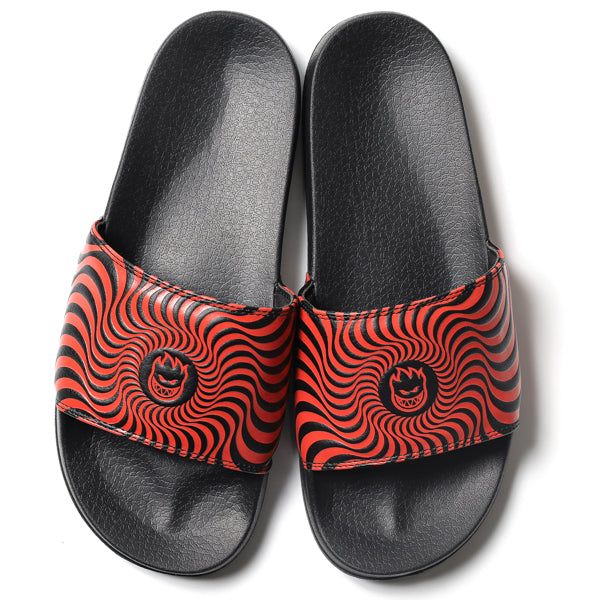 SPITFIRE / CLASSIC SWIRL SLIDE SANDAL (BLACK/RED)