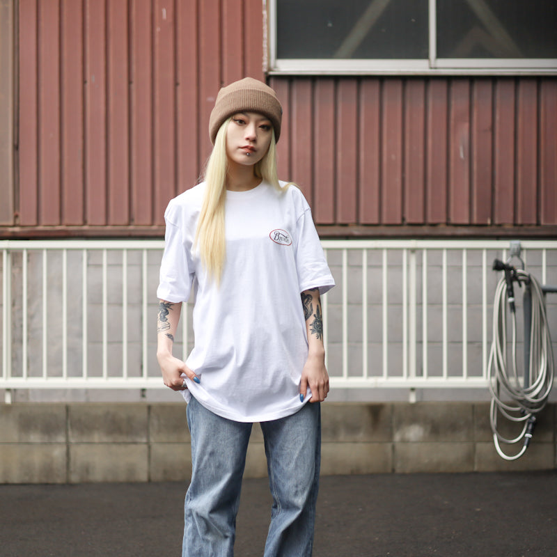 BRIXTON / PARSONS S/S TAILORED TEE (WHITE/OLIVE SURPLUS)