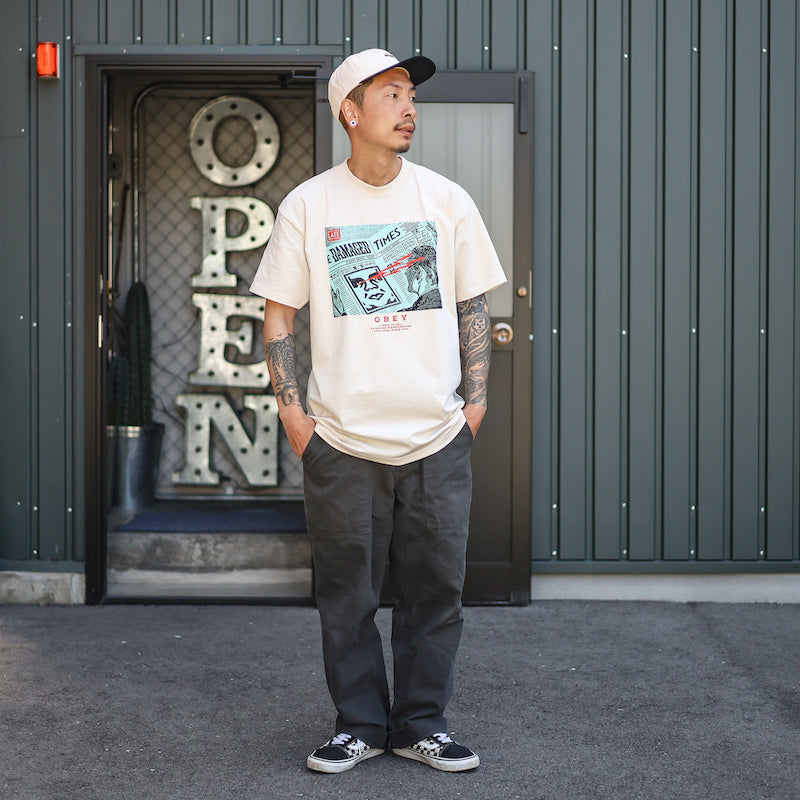 OBEY / OBEY WAKE UP CALL CLASSIC TEE (CREAM)