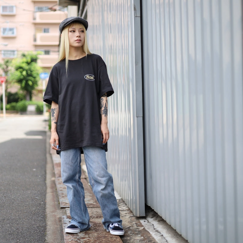 BRIXTON / PARSONS S/S TAILORED TEE (BLACK/STRAW)