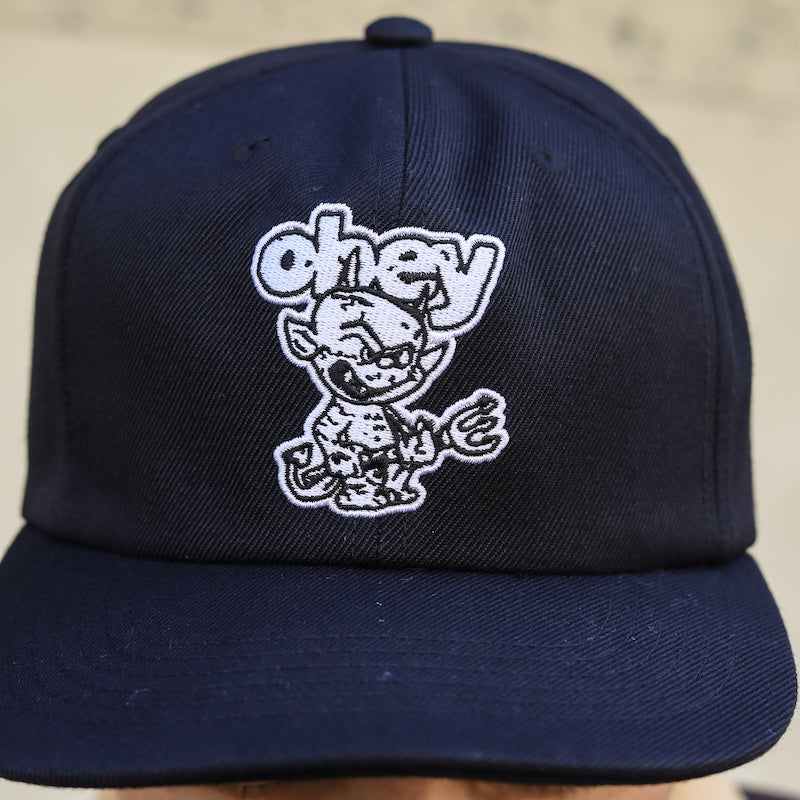 OBEY / DEVIL 6 PANEL CLASSIC SNAPBACK CAP (BLACK)