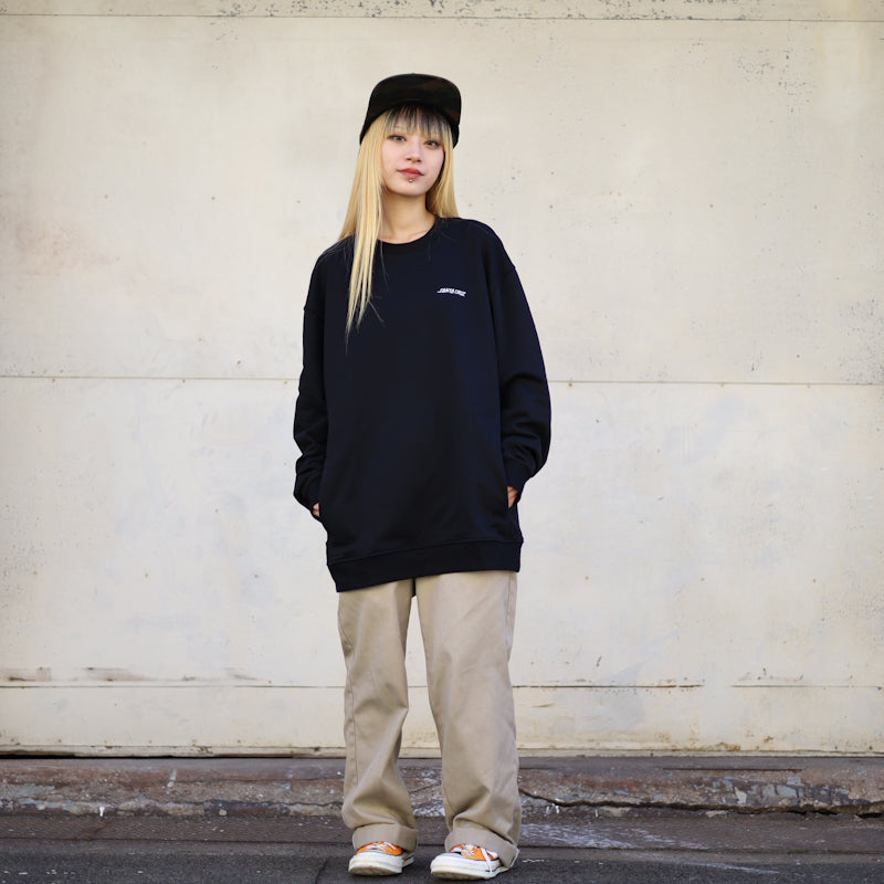 SANTA CRUZ / SCREAMING FLASH CREWNECK SWEAT (BLACK)