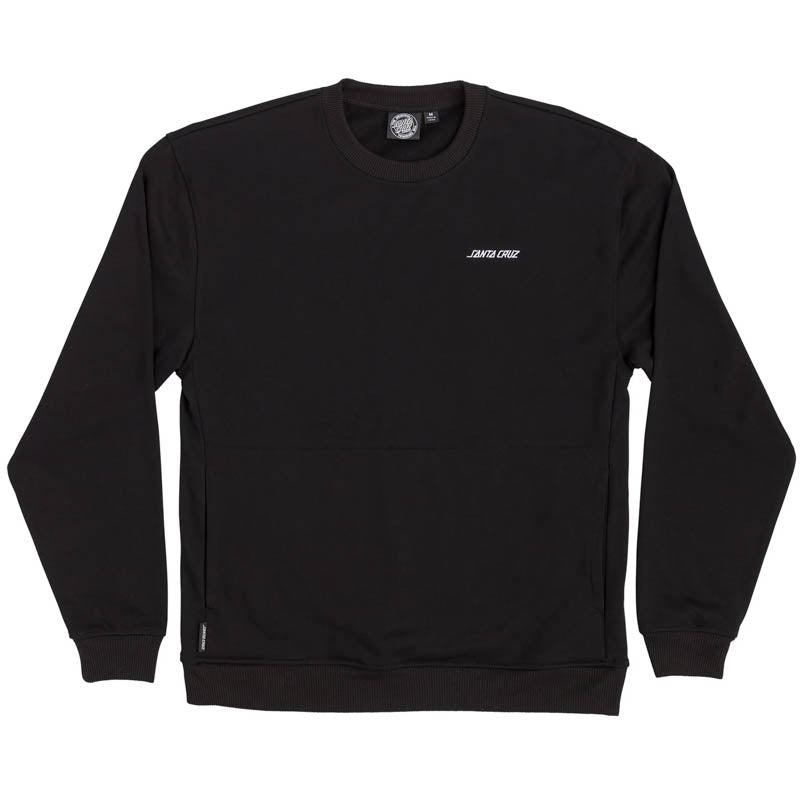 SANTA CRUZ / SCREAMING FLASH CREWNECK SWEAT (BLACK)