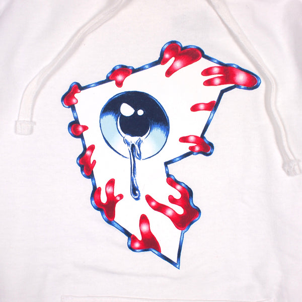 FAMOUS STARS AND STRAPS × MISHKA / ALL SEEING F PULLOVER HOODIE (WHITE)