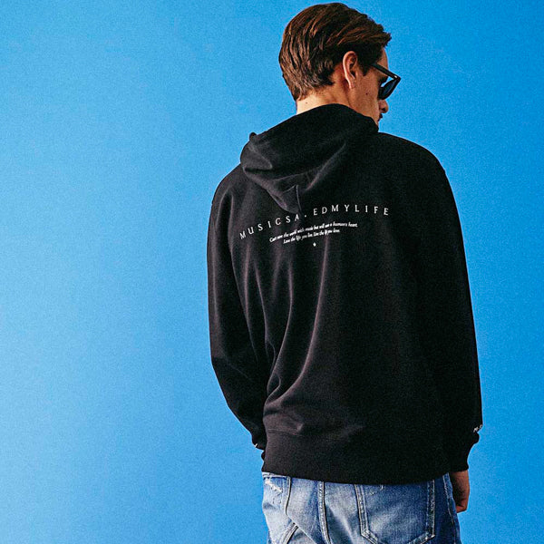 MSML / FRONT CURSIVE HOODIE (BLACK)