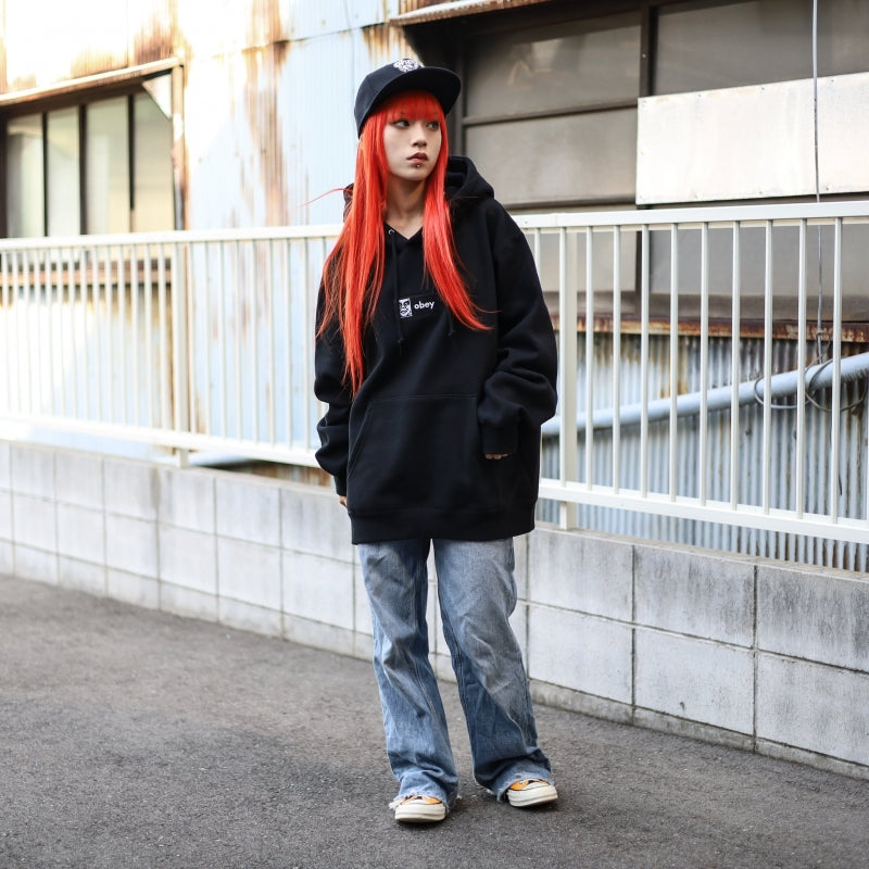 OBEY / ICON EMBROIDRED PULLOVER HOODIE (BLACK)