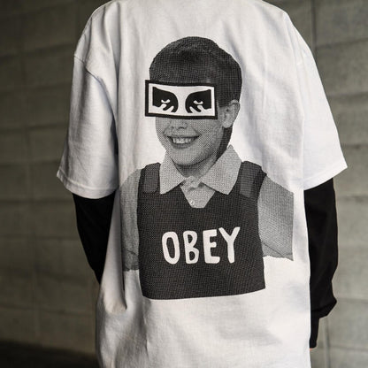 OBEY / PAVEMENT LICKER X OBEY TEST PRINT CLASSIC TEE (WHITE)