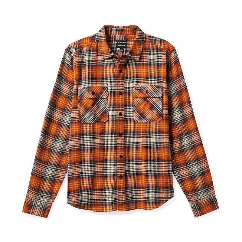 BRIXTON / BOWERY LW ULTRA FLANNEL SHIRT (TERRACOTTA/BLACK)