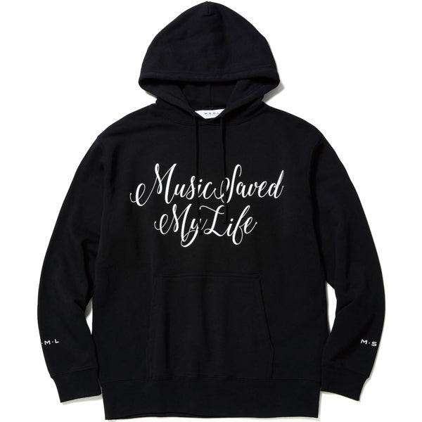 MSML / FRONT CURSIVE HOODIE (BLACK)