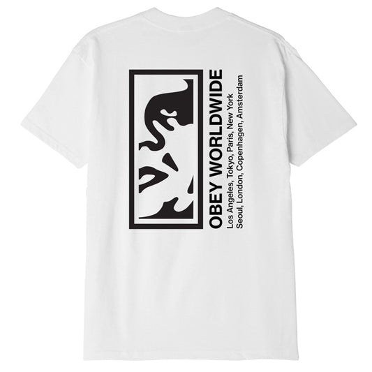 OBEY / OBEY HALF FACE ICON CLASSIC TEE (WHITE)