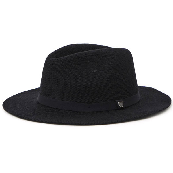 BRIXTON / MESSER KNIT PACKABLE FEDORA (BLACK/BLACK)