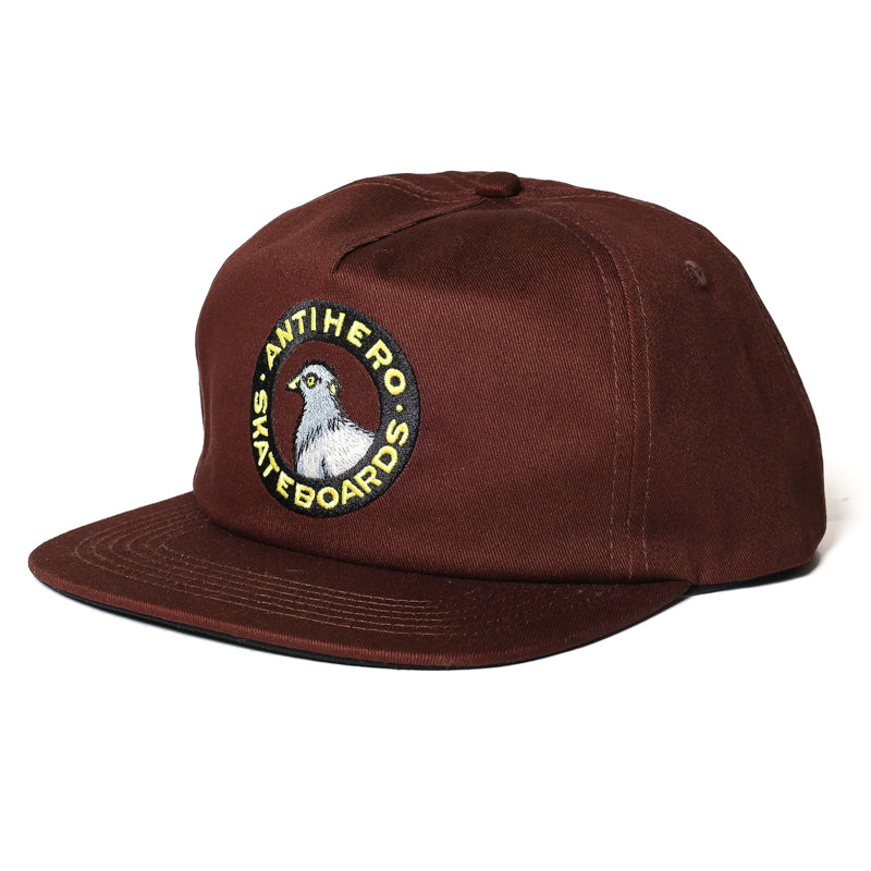 ANTIHERO / PIGEON ROUND SNAPBACK CAP (BROWN)