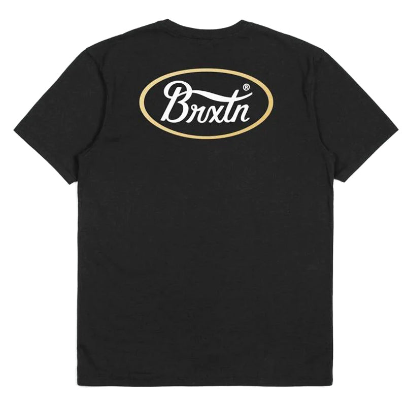 BRIXTON / PARSONS S/S TAILORED TEE (BLACK/OFF WHITE/STRAW)