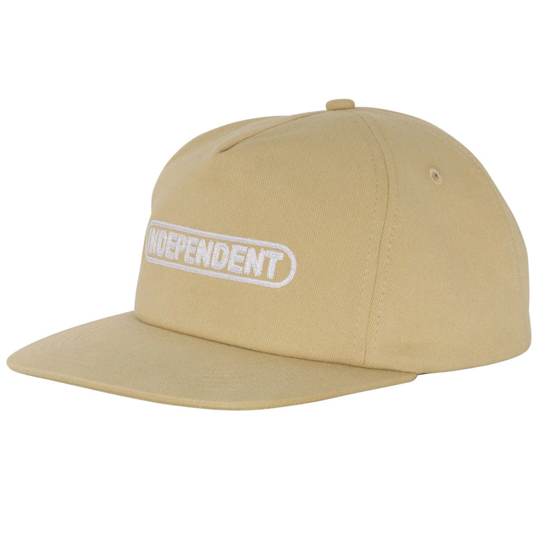 INDEPENDENT / BASEPLATE SNAPBACK CAP (TAN)