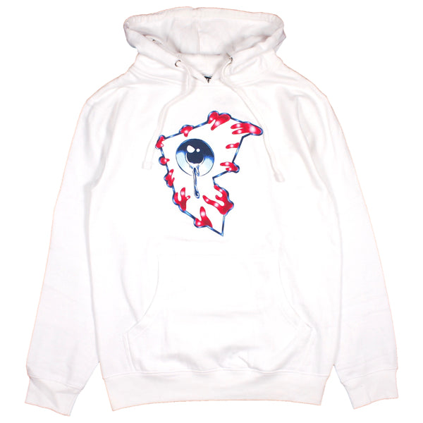 FAMOUS STARS AND STRAPS × MISHKA / ALL SEEING F PULLOVER HOODIE (WHITE)