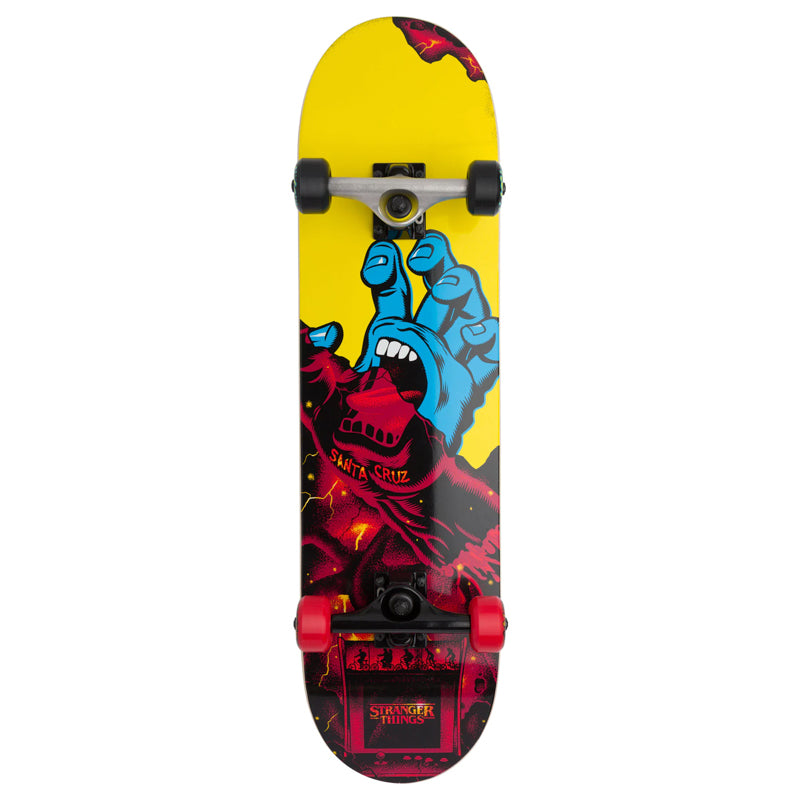 SANTA CRUZ X STRANGER THINGS / SCREAMING HAND FULL SKATEBOARD COMPLETE 8.00IN X 31.25IN