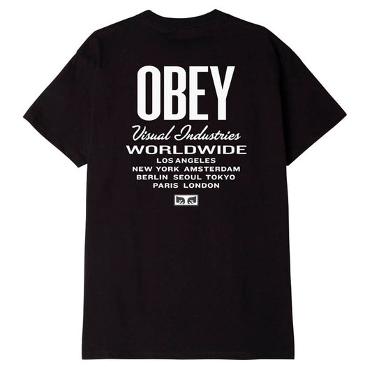 OBEY / OBEY VISUAL IND. WORLDWIDE CLASSIC TEE (BLACK)