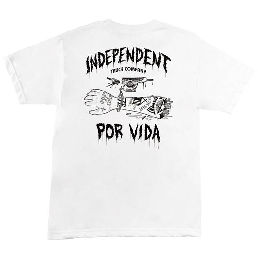 INDEPENDENT / POR VIDA TEE (WHITE)