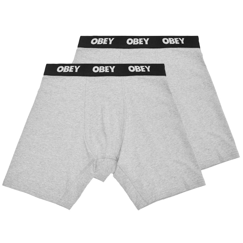OBEY / ESTABLISHED WORK 2 PACK BOXER BRIEFS (ASH GREY)