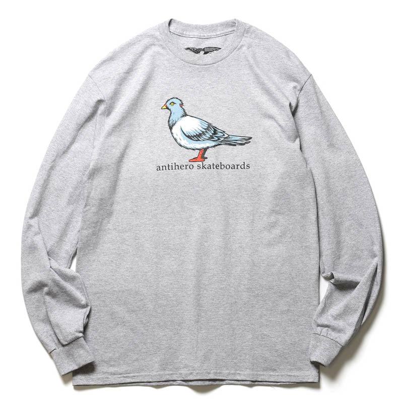 ANTIHERO / BIG PIGEON L/S TEE (SPORT GREY/MULTI)