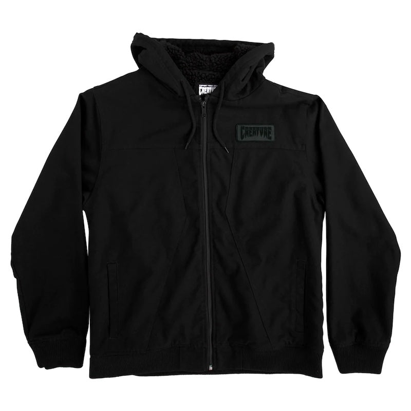 CREATURE / GENERATOR HOODED HEAVYWEIGHT JACKET (BLACK)