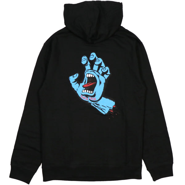 SANTA CRUZ / SCREAMING HAND PULLOVER HOODIE (BLACK)