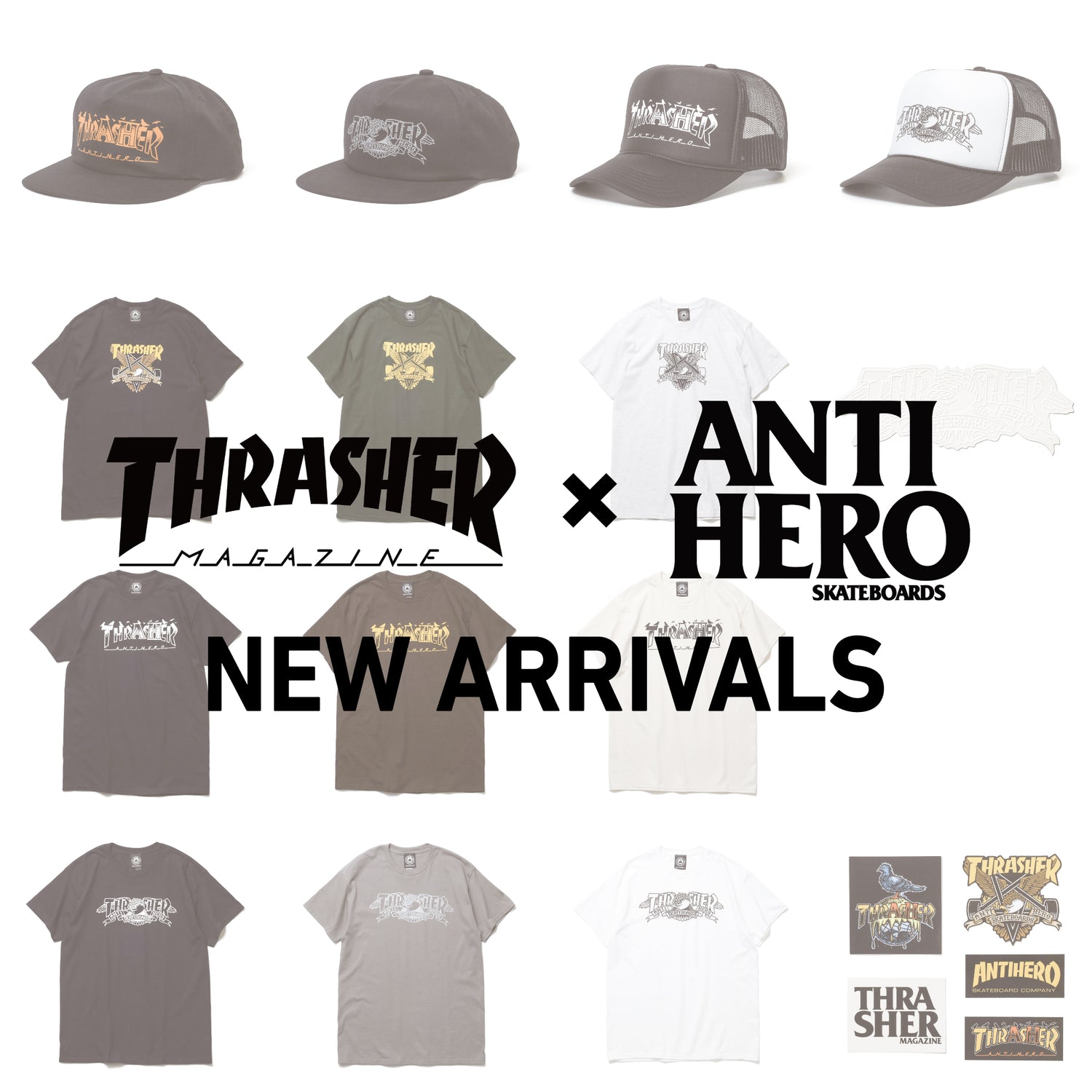 (7895) THRASHER x ANTIHERO パーカー 緑 XL