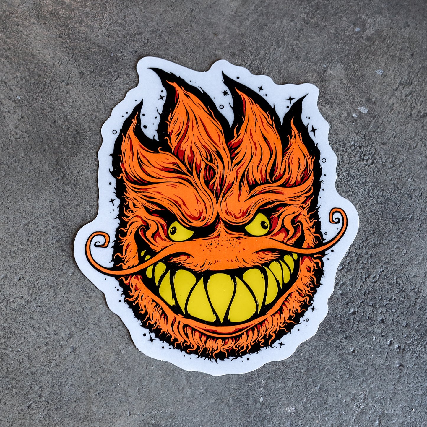 SPITFIRE X GRIMPLE STIX / GRIMPLEHEAD STICKER (ORANGE/YELLOW)