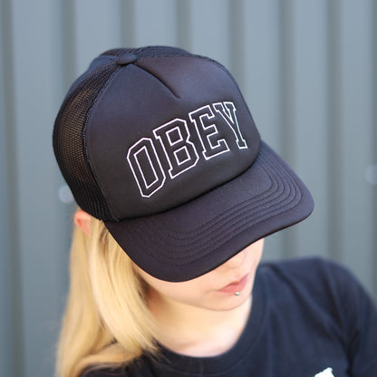 OBEY / OBEY ACADEMY TRUCKER CAP (BLACK)