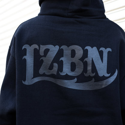 LZBN / LZBN LOGO EXTRA HEAVY PULLOVER HOODIE (ALL BLACK)