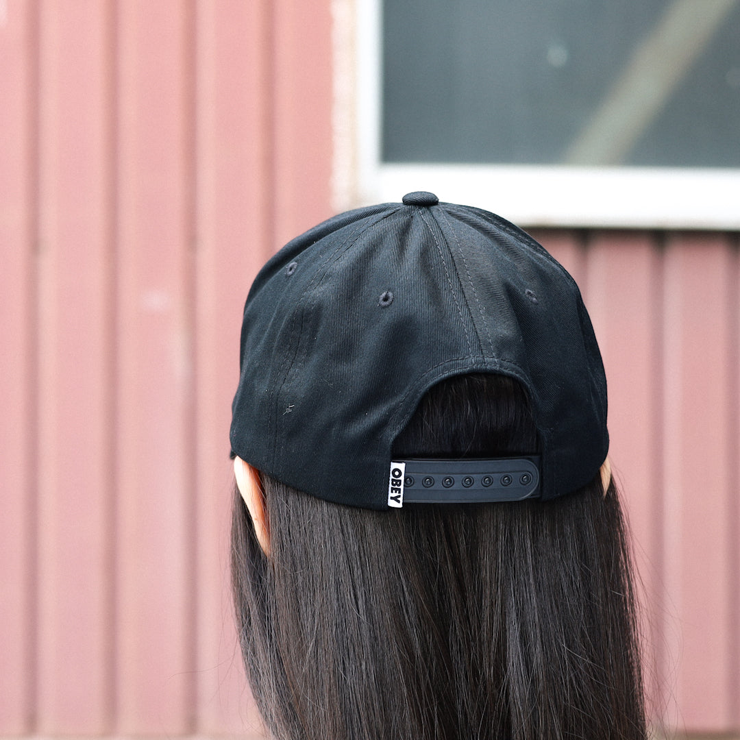 OBEY / OBEY DELTA 5 PANEL SNAPBACK CAP (BLACK)