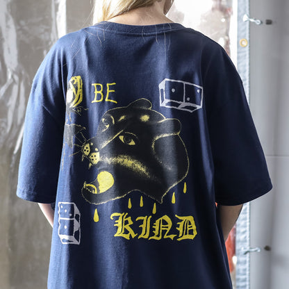 BRIXTON / BE KIND S/S STANDARD TEE (WASHED NAVY)