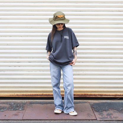 LZBN / STONE LZBN LOGO PIGMENT DYED TEE (BLACK)