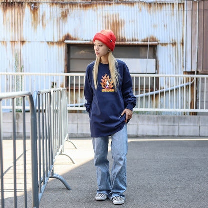 SPITFIRE / LIL BEATDOWNS L/S TEE (NAVY)