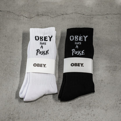 OBEY / OBEY HAS A POSSE SOCKS (WHITE)