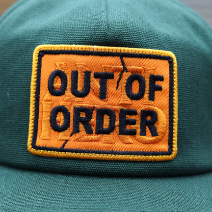 ANTIHERO / OUT OF ORDER SNAPBACK CAP (FOREST GREEN/ORANGE)